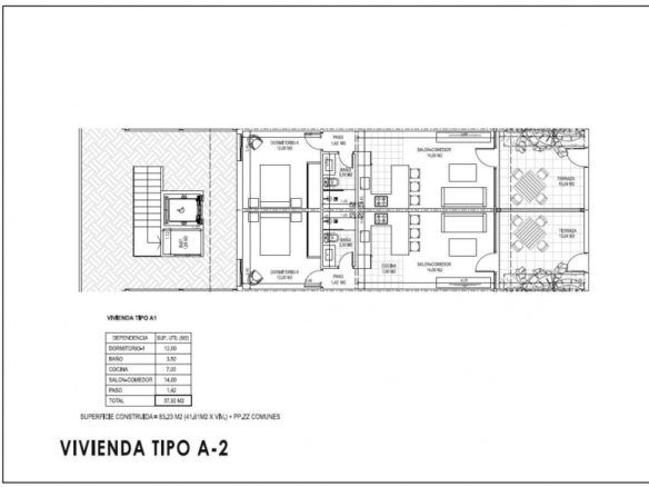 Apartamento turístico de lujo de 1 dormitorio con playa privada en primera línea de Vera Playa-Almería