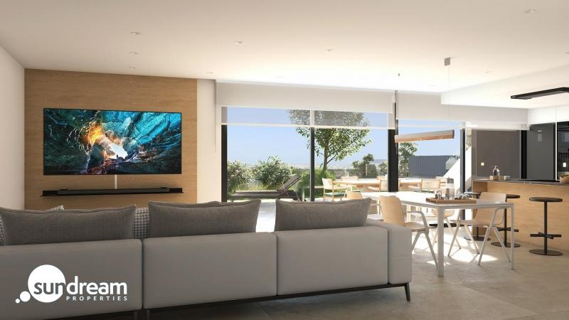 Villa adosada de 3 dormitorios con piscina privada y vistas al mar en venta en Mutxamel(Alicante)