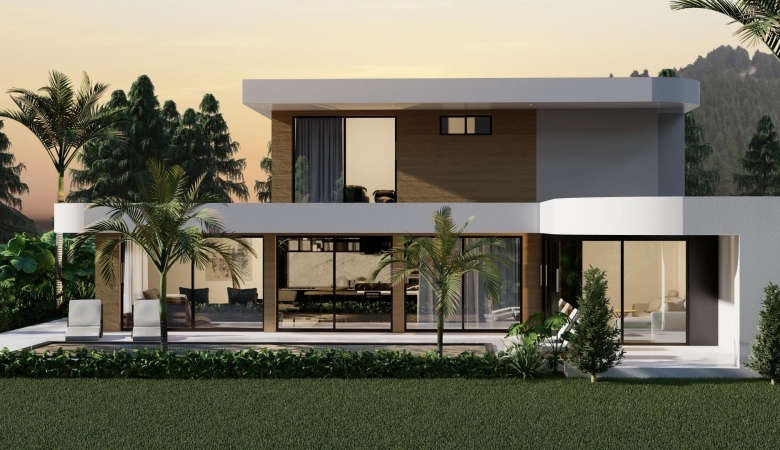Villa de lujo de nueva construcción de 3 dormitorios con vistas al mar y a la montaña – Pedreguer(Alicante)
