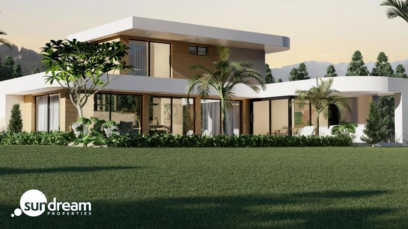 Villa de lujo de nueva construcción de 3 dormitorios con vistas al mar y a la montaña – Pedreguer(Alicante)
