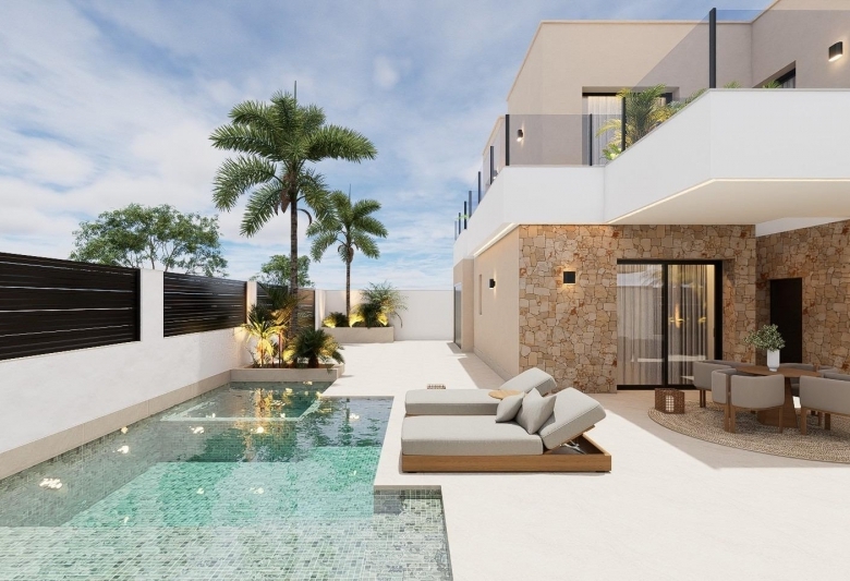 Villa de lujo con 4 dormitorios y piscina privada con jacuzzi a la venta en San Pedro del Pinatar