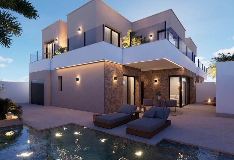Villa de lujo con 4 dormitorios y piscina privada con jacuzzi a la venta en San Pedro del Pinatar