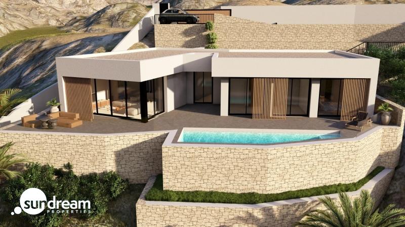 g_43209-4-1 Exclusiva villa de una planta con 3 dormitorios y piscina privada en parcela de 1.000 m2 en Pedreguer(Alicante)