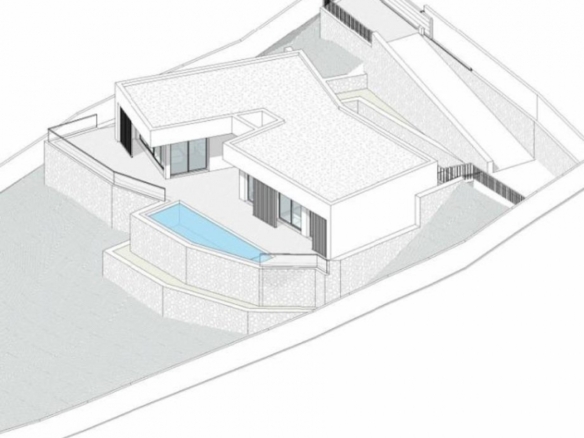 Exclusiva villa de una planta con 3 dormitorios y  piscina privada en parcela de 1.000 m2 en Pedreguer(Alicante)