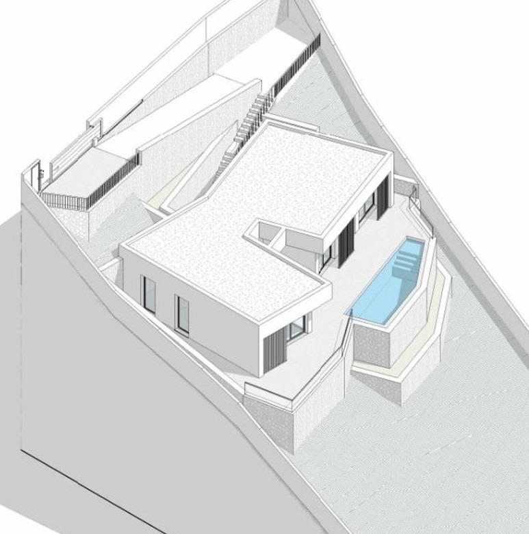 Exclusiva villa de una planta con 3 dormitorios y  piscina privada en parcela de 1.000 m2 en Pedreguer(Alicante)