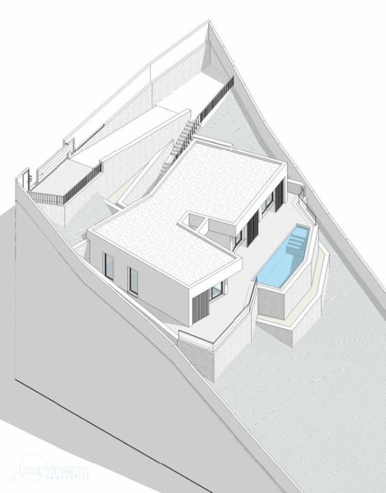Exclusiva villa de una planta con 3 dormitorios y  piscina privada en parcela de 1.000 m2 en Pedreguer(Alicante)