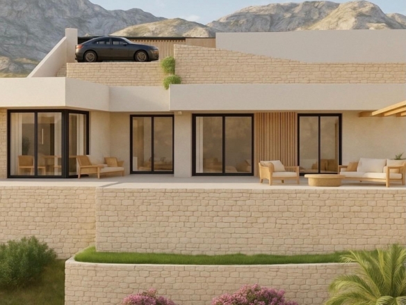 Exclusiva villa de una planta con 3 dormitorios y  piscina privada en parcela de 1.000 m2 en Pedreguer(Alicante)