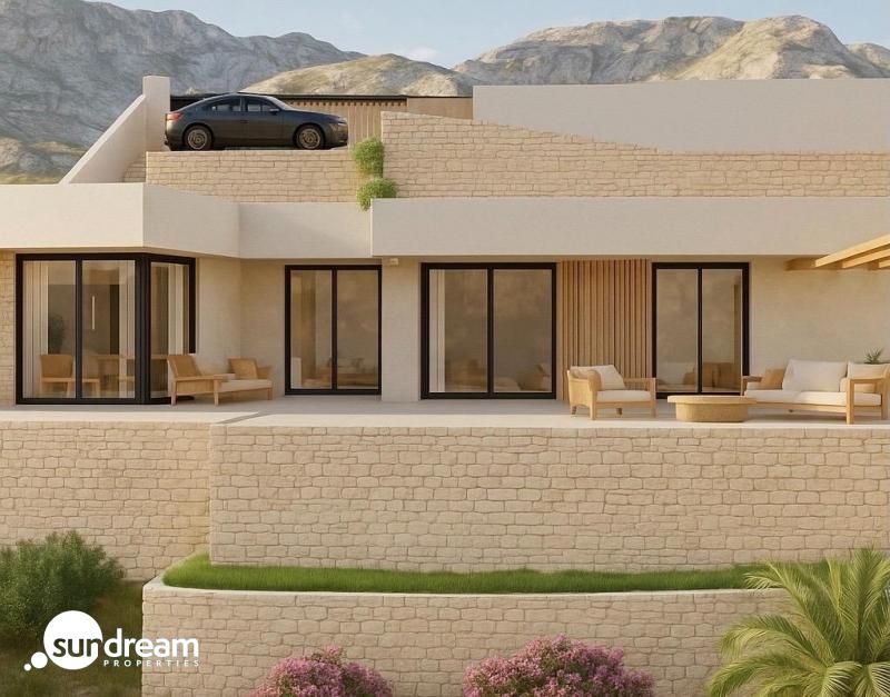 Exclusiva villa de una planta con 3 dormitorios y  piscina privada en parcela de 1.000 m2 en Pedreguer(Alicante)