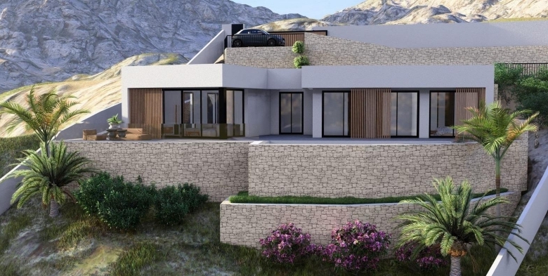 Exclusiva villa de una planta con 3 dormitorios y  piscina privada en parcela de 1.000 m2 en Pedreguer(Alicante)