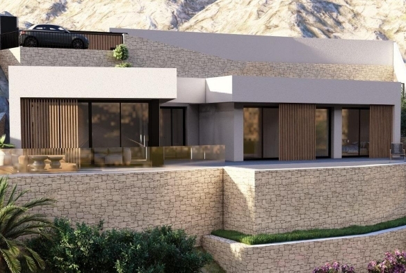 Exclusiva villa de una planta con 3 dormitorios y  piscina privada en parcela de 1.000 m2 en Pedreguer(Alicante)