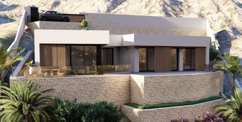 Exclusiva villa de una planta con 3 dormitorios y  piscina privada en parcela de 1.000 m2 en Pedreguer(Alicante)