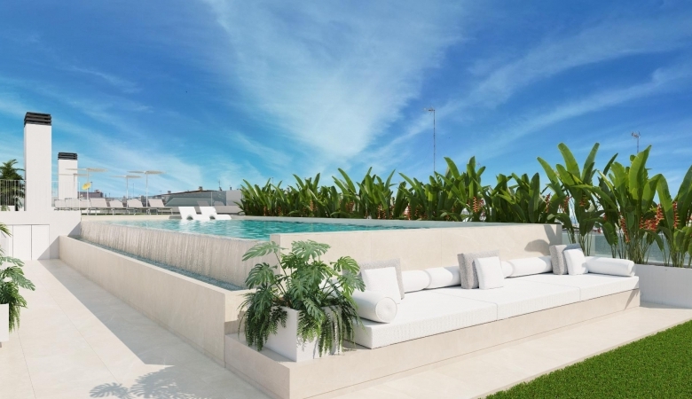 Ático en venta obra nueva con piscina en Guardamar