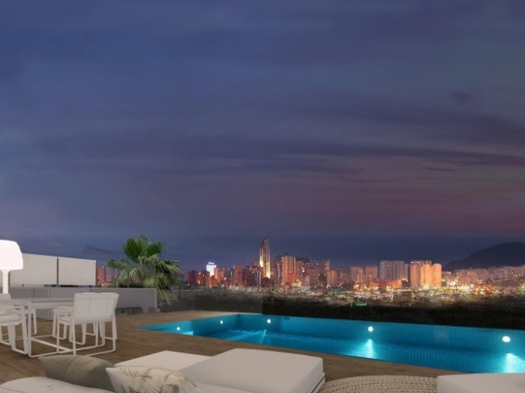 VILLA DE LUJO DE NUEVA CONSTRUCCIÓN EN FINESTRAT CON VISTAS AL MAR