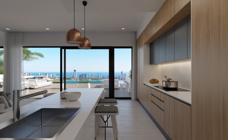 VILLA DE LUJO DE NUEVA CONSTRUCCIÓN EN FINESTRAT CON VISTAS AL MAR