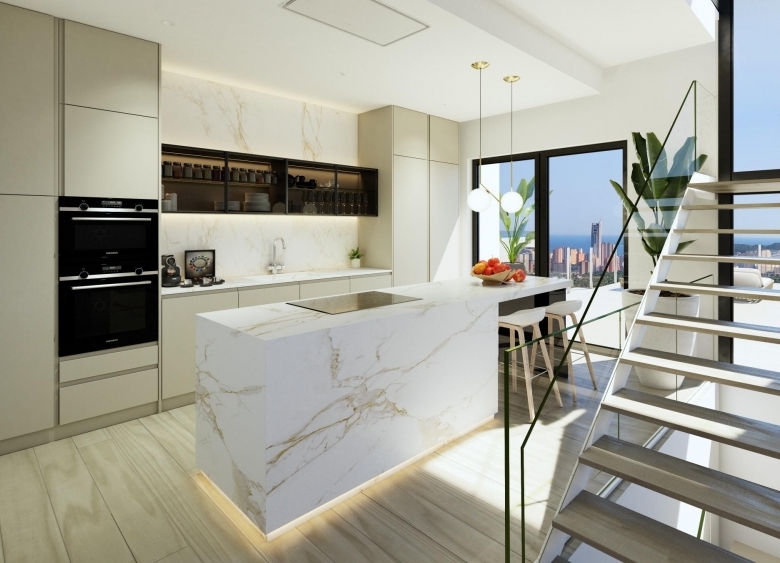 VILLA DE LUJO DE NUEVA CONSTRUCCIÓN EN FINESTRAT CON VISTAS AL MAR