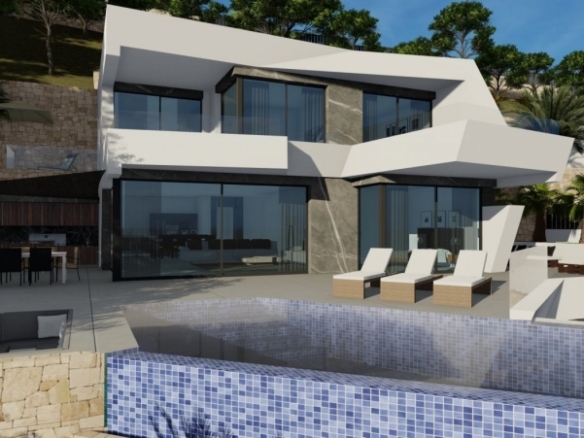 VILLA DE LUJO DE OBRA NUEVA CON VISTAS ESPECTACULARES EN CALPE.