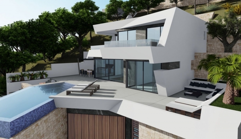 VILLA DE LUJO DE OBRA NUEVA CON VISTAS ESPECTACULARES EN CALPE.