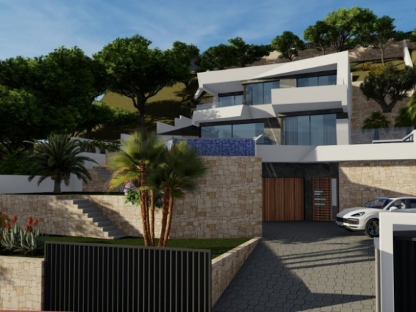 VILLA DE LUJO DE OBRA NUEVA CON VISTAS ESPECTACULARES EN CALPE.