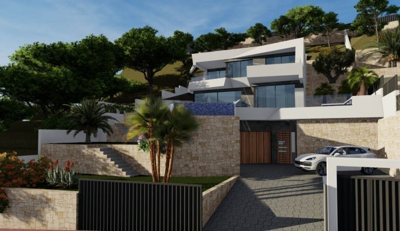 VILLA DE LUJO DE OBRA NUEVA CON VISTAS ESPECTACULARES EN CALPE.