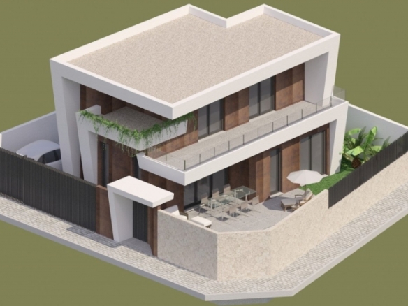 VILLA NUEVA INDEPENDIENTE DE ESTILO MODERNO CON 3 DORM. EN BENIJOFAR(ALICANTE).
