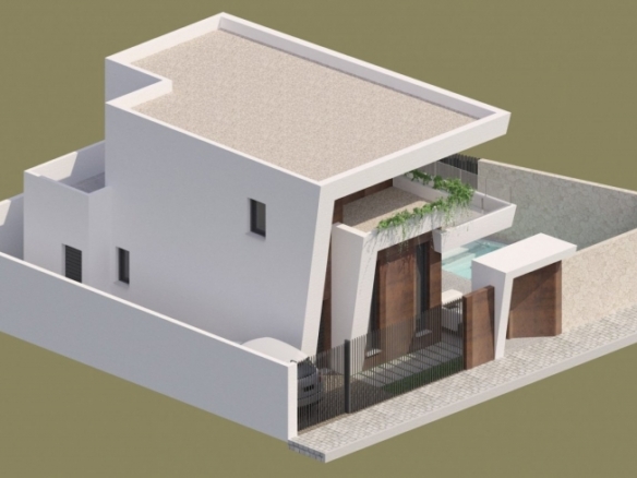 VILLA NUEVA INDEPENDIENTE DE ESTILO MODERNO CON 3 DORM. EN BENIJOFAR(ALICANTE).