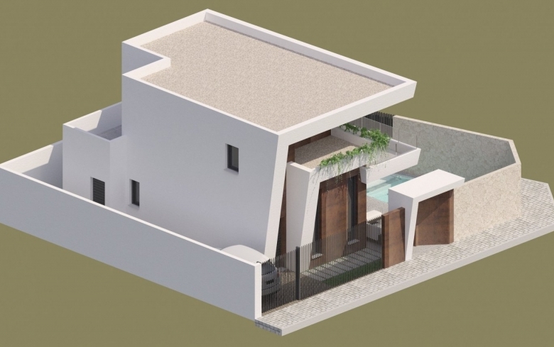 VILLA NUEVA INDEPENDIENTE DE ESTILO MODERNO CON 3 DORM. EN BENIJOFAR(ALICANTE).
