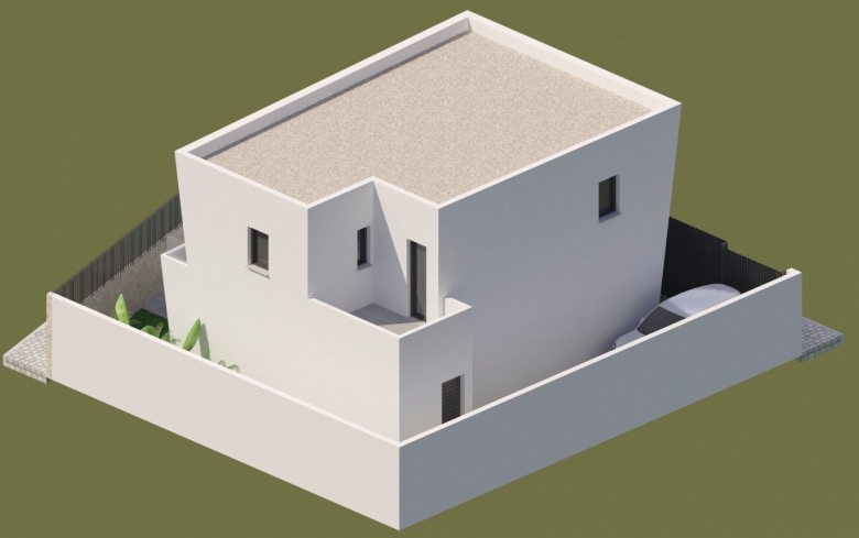 VILLA NUEVA INDEPENDIENTE DE ESTILO MODERNO CON 3 DORM. EN BENIJOFAR(ALICANTE).