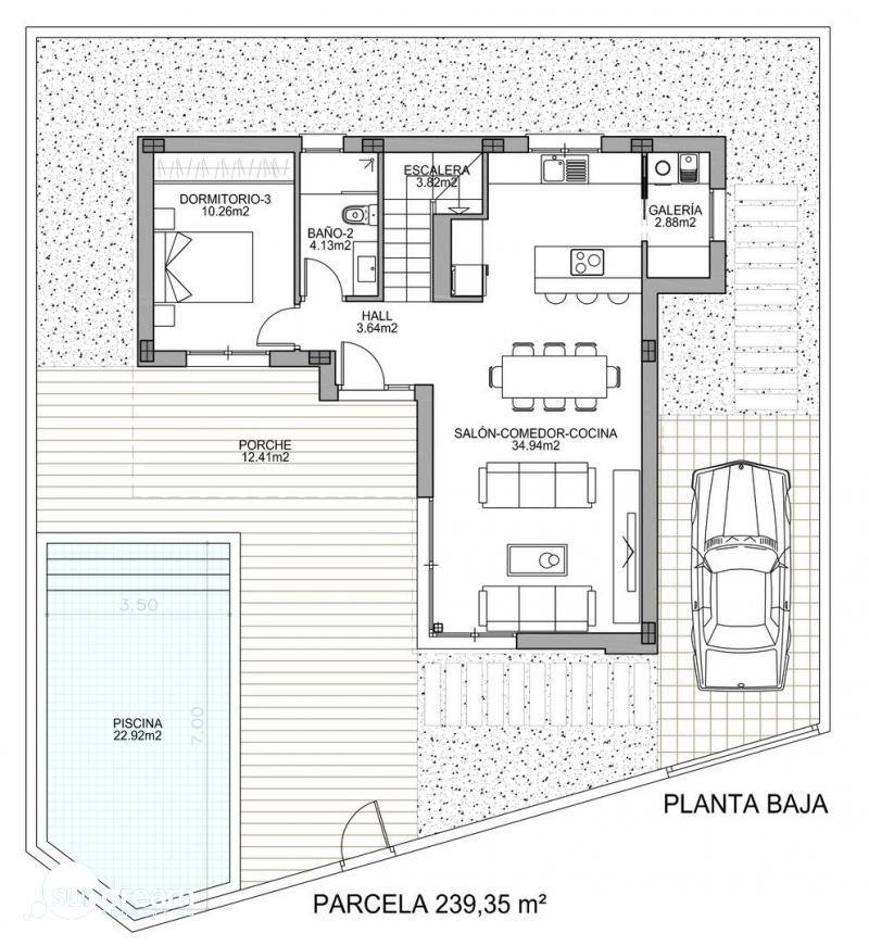 VILLA INDEPENDIENTE MODERNA DE 3 DORM. DE NUEVA CONSTRUCCIÓN EN BENIJOFAR(ALICANTE)