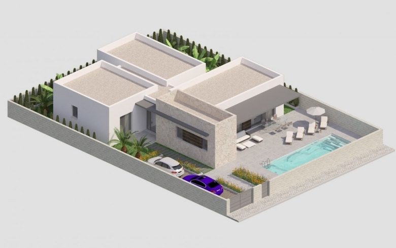 FANTÁSTICA VILLA DE UNA SOLA PLANTA DE 3 DORM.DE NUEVA CONSTRUCCIÓN EN BENIJÓFAR(ALICANTE)