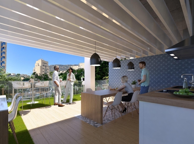 APARTAMENTO  DE NUEVA CONSTRUCCIÓN DE 2 DORM. A SOLO 600 M DE LA PLAYA EN CALPE.