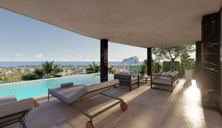 Casa de lujo de 3 plantas, con maravillosas vistas panorámicas al mar, en Calpe