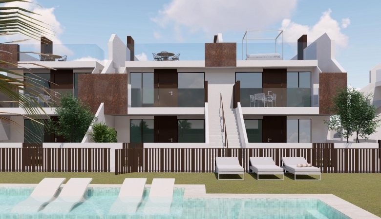 BUNGALOWS DE OBRA NUEVA, 2 DORMITORIOS, PLANTA ALTA, EN PILAR DE LA HORADADA