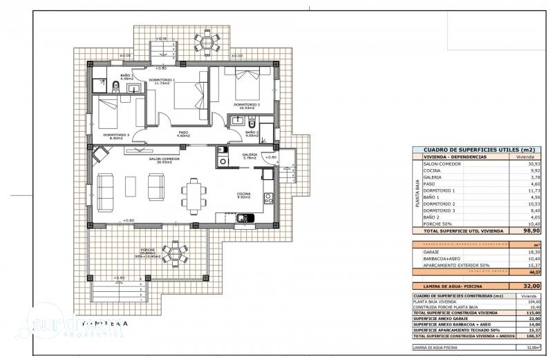 g_39819-5-20 VILLA DE ESTILO TRADICIONAL DE 3 DORMITORIOS DE NUEVA CONSTRUCCIÓN EN PINOSO