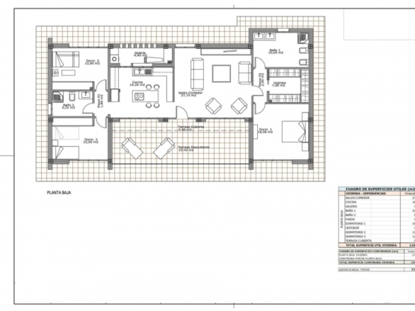 VILLA MODERNA EN UNA SOLA PLANTA DE 3 DORMITORIOS DE NUEVA CONSTRUCCIÓN EN PINOSO