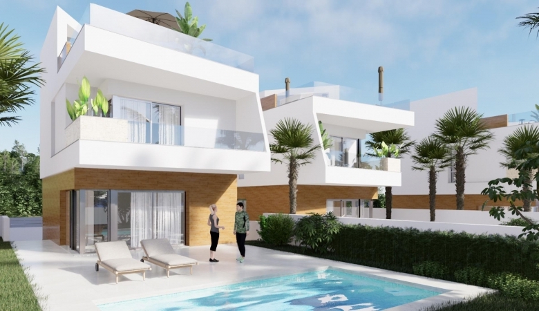 VILLA DE 3 DORMITORIOS DE NUEVA CONSTRUCCIÓN EN PILAR DE LA HORADADA EN EL CAMPO DE GOLF.
