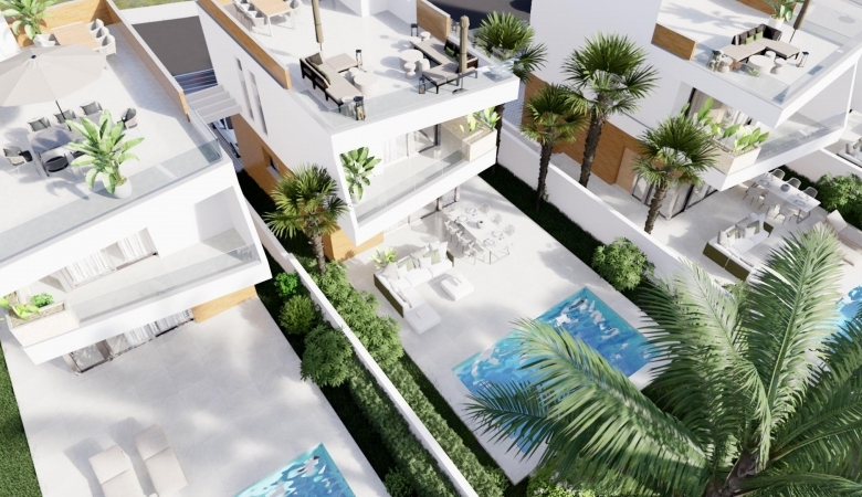 VILLA DE 3 DORMITORIOS DE NUEVA CONSTRUCCIÓN EN PILAR DE LA HORADADA EN EL CAMPO DE GOLF.