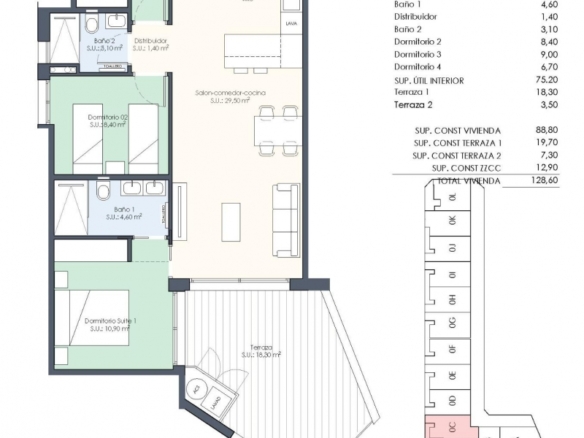 APARTAMENTO DE NUEVA CONSTRUCCIÓN EN PLANTA BAJA DE 4 DORM.EN BENIJÓFAR