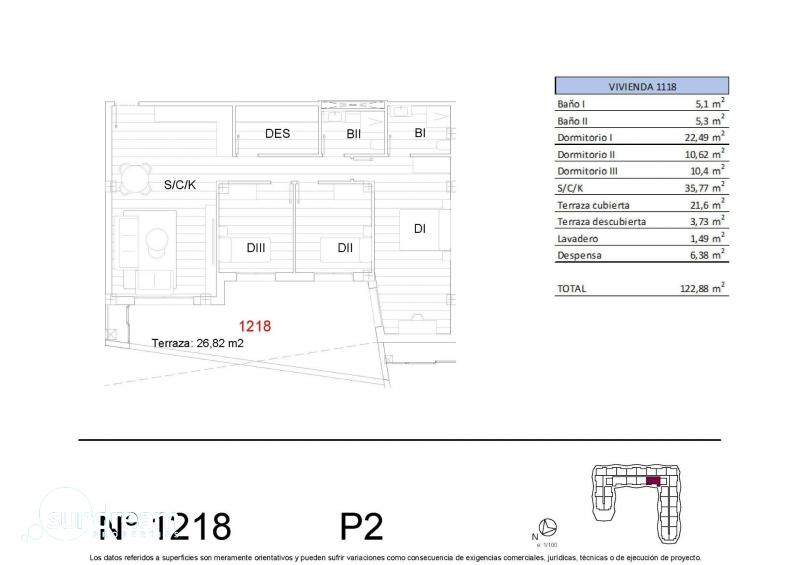 g_40066-10-15 Apartamento de 3 dormitorios a la venta en San Miguel de Salinas(Alicante)