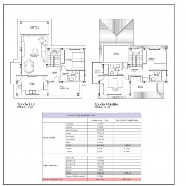 Villa de 3 dormitorios con solarium y amplia parcela en Lorca(Murcia)