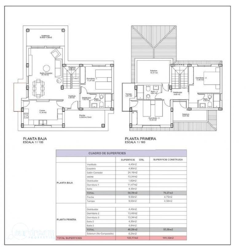 Villa de 3 dormitorios con solarium y amplia parcela en Lorca(Murcia)