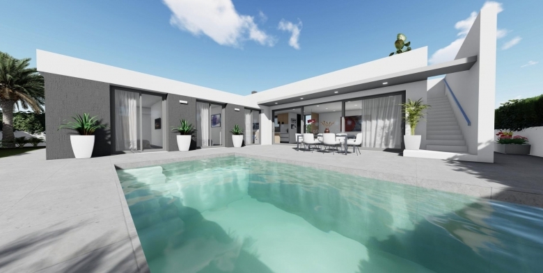ESTUPENDAS NUEVAS VILLAS DE 3 DORM. DE UNA PLANTA CON SOLARIUM EN SAN JUAN DE LOS TERREROS(ALMERIA)