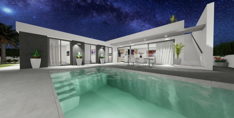 ESTUPENDAS NUEVAS VILLAS DE 3 DORM. DE UNA PLANTA CON SOLARIUM EN SAN JUAN DE LOS TERREROS(ALMERIA)