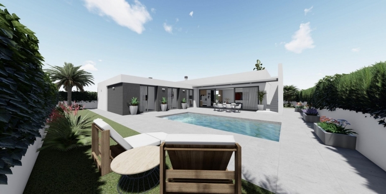 ESTUPENDAS NUEVAS VILLAS DE 3 DORM. DE UNA PLANTA CON SOLARIUM EN SAN JUAN DE LOS TERREROS(ALMERIA)