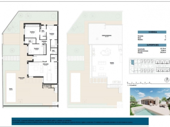 Villa de obra nueva en venta con piscina en Los Alcázares