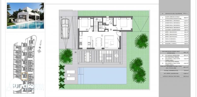 Chalet obra nueva en venta con piscina en Finestrat