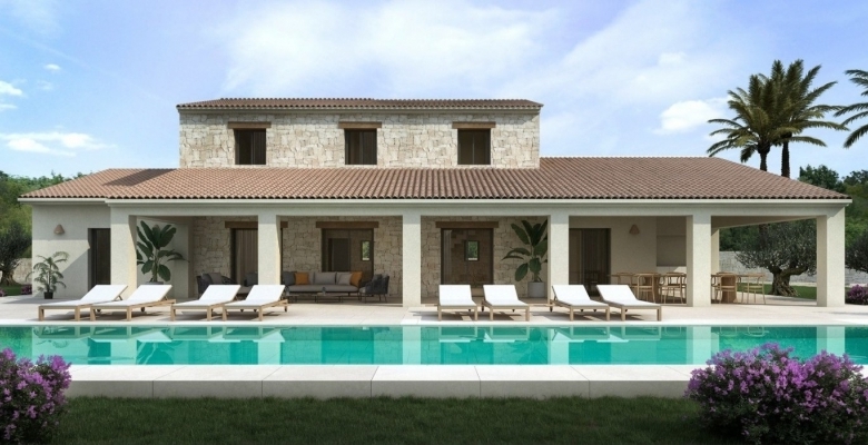 Villa de lujo en venta obra nueva con piscina en Teulada