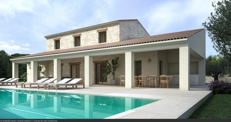 Villa de lujo en venta obra nueva con piscina en Teulada