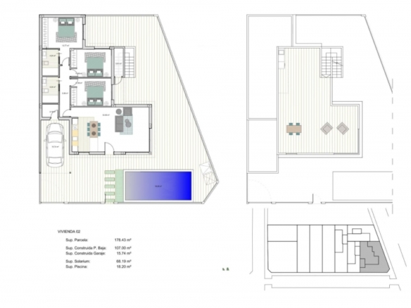 Villa obra nueva en venta con piscina en Los Alcázares