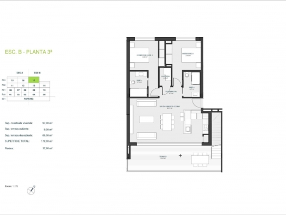 Ático en venta obra nueva en Golf Las Colinas Orihuela