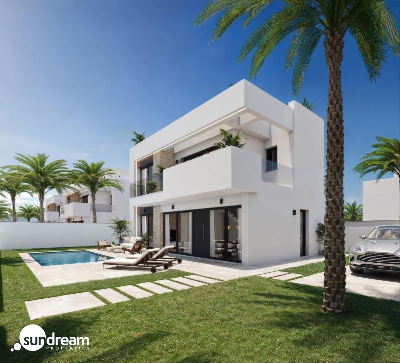 Villa en venta obra nueva con piscina en Torre Pacheco
